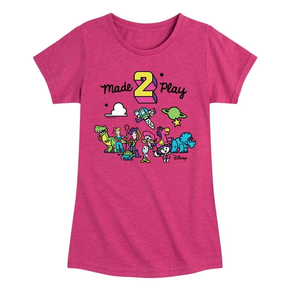 Toy Story 4 - Made 2 Play - Toddler & Youth Girls Short Sleeve Graphic T-Shirt