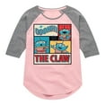 thumbnail image 1 of Toy Story 4 - Ohh The Claw - Toddler & Youth Girls Raglan Graphic T-Shirt, 1 of 5