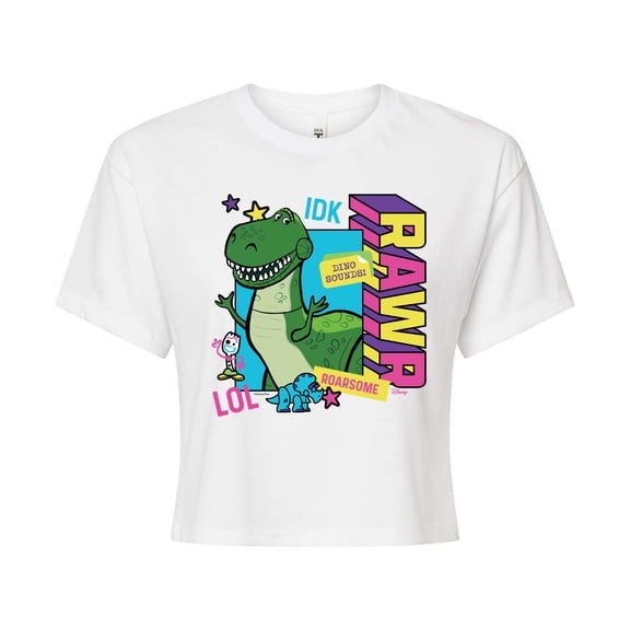 Toy Story 4 - Rex Graphic - Juniors Cropped Cotton Blend T-Shirt