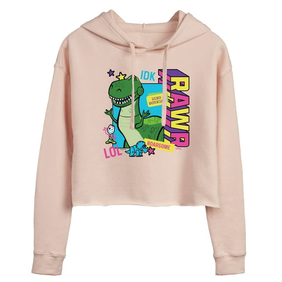 Toy Story 4 - Rex Graphic - Juniors Cropped Pullover Hoodie