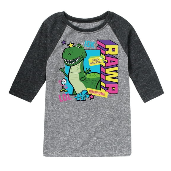 Toy Story 4 - Rex Graphic - Toddler & Youth Raglan Graphic T-Shirt