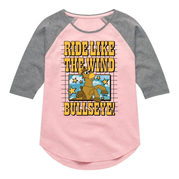 Toy Story 4 - Ride Like The Wind - Toddler & Youth Girls Raglan Graphic T-Shirt