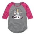 thumbnail image 1 of Toy Story 4 - Sunny Side Up Bo Peep - Toddler & Youth Girls Raglan Graphic T-Shirt, 1 of 4