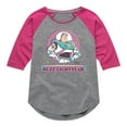thumbnail image 1 of Toy Story 4 - Sunny Side Up Buzz - Toddler & Youth Girls Raglan Graphic T-Shirt, 1 of 4