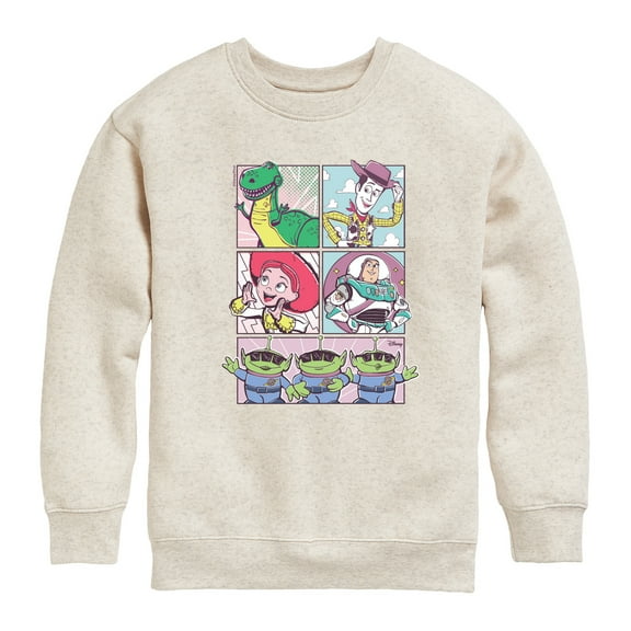 Toy Story 4 - Sunny Side Up Grid - Toddler & Youth Crewneck Fleece Sweatshirt