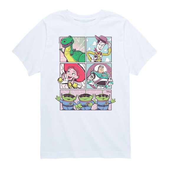 Toy Story 4 - Sunny Side Up Grid - Toddler & Youth Short Sleeve Graphic T-Shirt