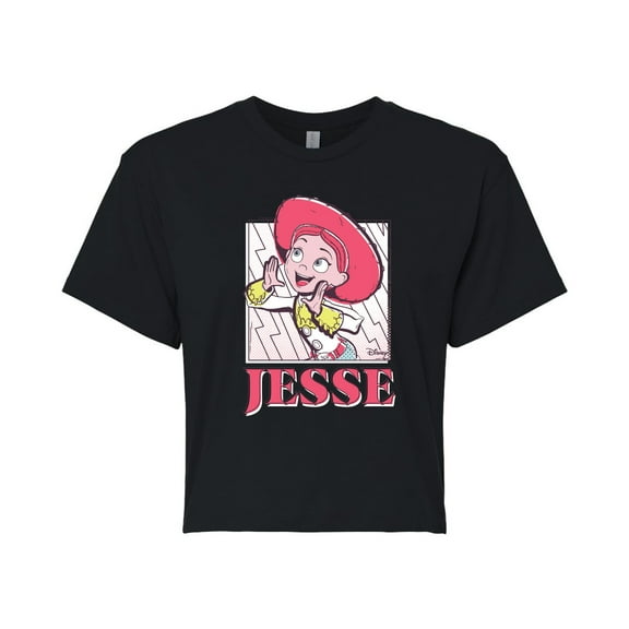 Toy Story 4 - Sunny Side Up Jesse - Juniors Cropped Cotton Blend T-Shirt