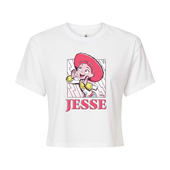 Toy Story 4 - Sunny Side Up Jesse - Juniors Cropped Cotton Blend T-Shirt