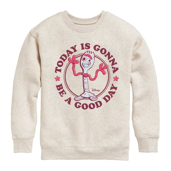 Toy Story 4 - Today Is Gonna Be A Good Day Forky - Toddler & Youth Crewneck Fleece Sweatshirt
