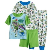 DISNEY PIXAR TOY STORY Toy Story 4 Toddler Boys Snug Fit Cotton Short Sleeve Pajamas, 4-Piece PJ Set (2T-5T)