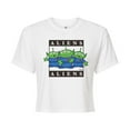 thumbnail image 1 of Toy Story 4 - Type Block Aliens - Juniors Cropped Cotton Blend T-Shirt, 1 of 5