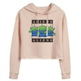 thumbnail image 1 of Toy Story 4 - Type Block Aliens - Juniors Cropped Pullover Hoodie, 1 of 5
