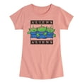 thumbnail image 1 of Toy Story 4 - Type Block Aliens - Toddler & Youth Girls Short Sleeve Graphic T-Shirt, 1 of 5