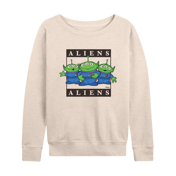 Toy Story 4 - Type Block Aliens - Women's Lightweight French Terry Long Sleeve Shirt
