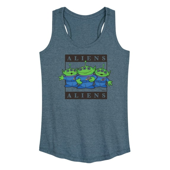 Toy Story 4 - Type Block Aliens - Women's Racerback Tank Top