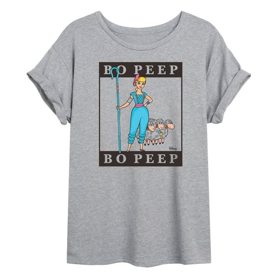 Toy Story 4 - Type Block Bo Peep - Juniors Ideal Flowy Muscle T-Shirt