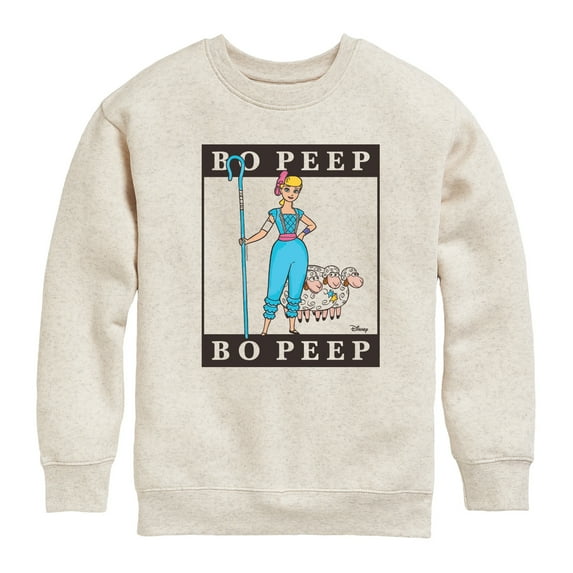 Toy Story 4 - Type Block Bo Peep - Toddler & Youth Crewneck Fleece Sweatshirt
