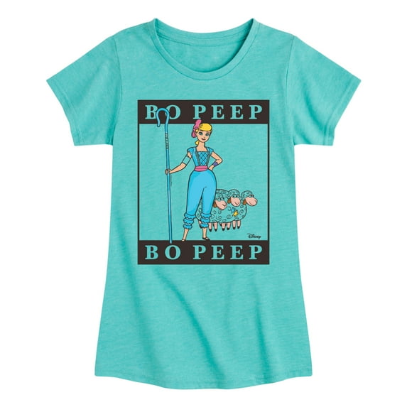 Toy Story 4 - Type Block Bo Peep - Toddler & Youth Girls Short Sleeve Graphic T-Shirt