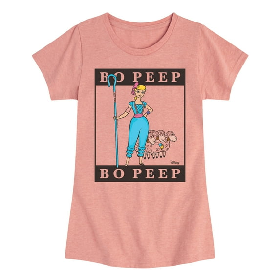Toy Story 4 - Type Block Bo Peep - Toddler & Youth Girls Short Sleeve Graphic T-Shirt