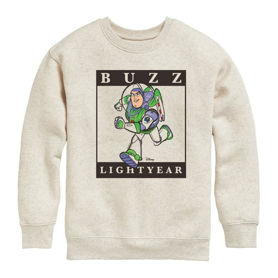 Toy Story 4 - Type Block Buzz - Toddler & Youth Crewneck Fleece Sweatshirt