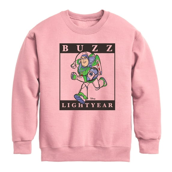 Toy Story 4 - Type Block Buzz - Toddler & Youth Crewneck Fleece Sweatshirt
