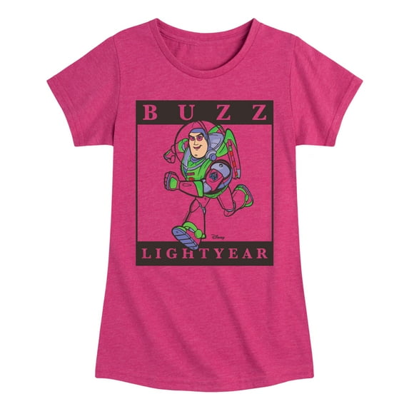 Toy Story 4 - Type Block Buzz - Toddler & Youth Girls Short Sleeve Graphic T-Shirt