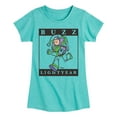 thumbnail image 1 of Toy Story 4 - Type Block Buzz - Toddler & Youth Girls Short Sleeve Graphic T-Shirt, 1 of 5