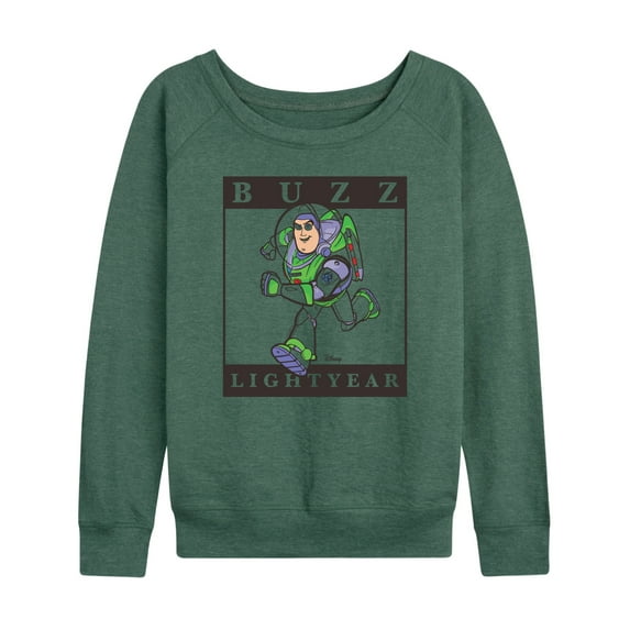 Toy Story 4 - Type Block Buzz - Women's Lightweight French Terry Long Sleeve Shirt
