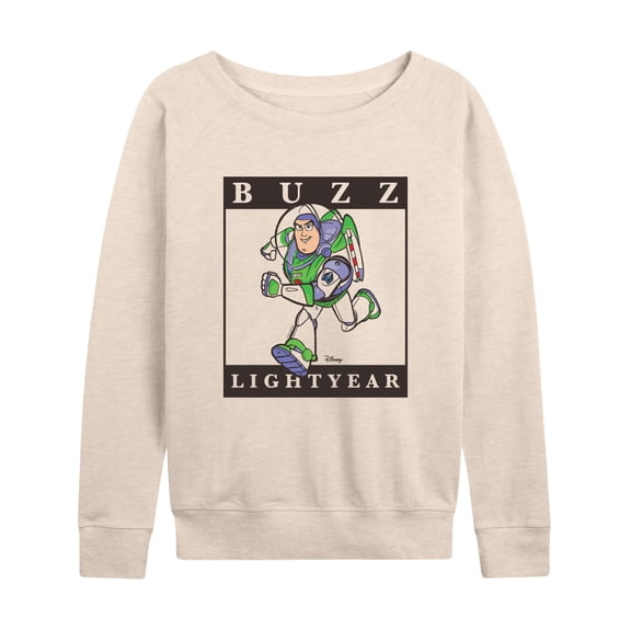 Toy Story 4 - Type Block Buzz - Women's Lightweight French Terry Long Sleeve Shirt