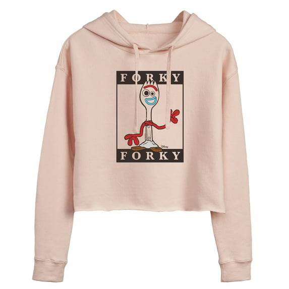 Toy Story 4 - Type Block Forky - Juniors Cropped Pullover Hoodie