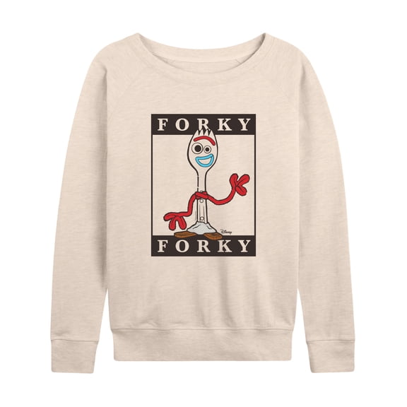 Toy Story 4 - Type Block Forky - Women's Lightweight French Terry Long Sleeve Shirt