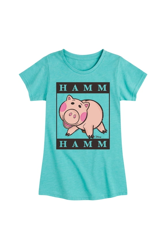 Toy Story 4 - Type Block Hamm - Toddler & Youth Girls Short Sleeve Graphic T-Shirt