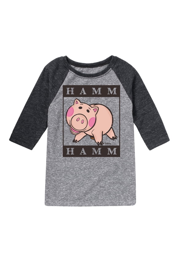 Toy Story 4 - Type Block Hamm - Toddler & Youth Raglan Graphic T-Shirt