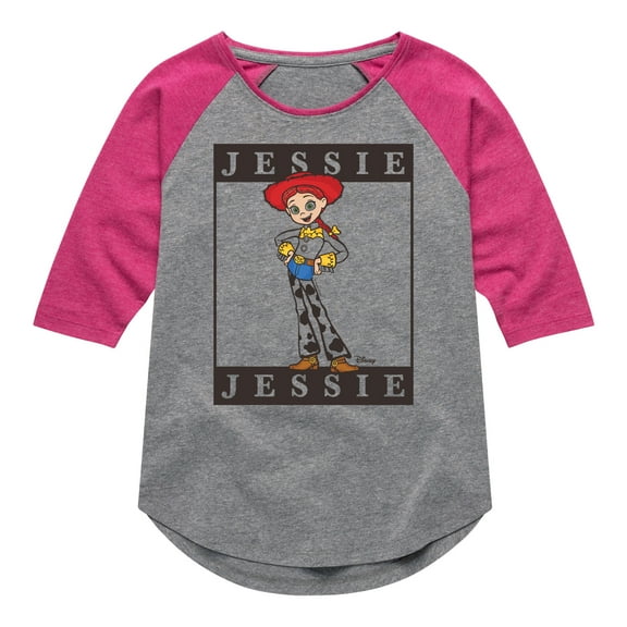 Toy Story 4 - Type Block Jessie - Toddler & Youth Girls Raglan Graphic T-Shirt