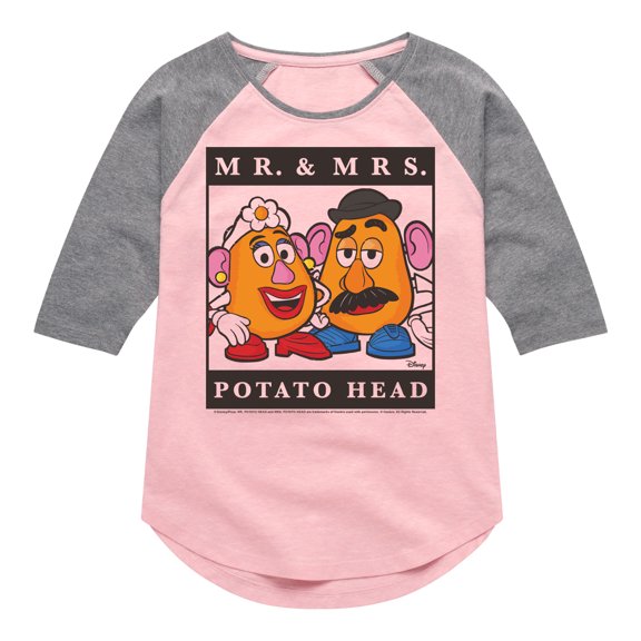 Toy Story 4 - Type Block Potato Head - Toddler & Youth Girls Raglan Graphic T-Shirt