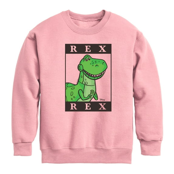 Toy Story 4 - Type Block Rex - Toddler & Youth Crewneck Fleece Sweatshirt