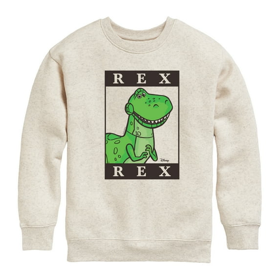 Toy Story 4 - Type Block Rex - Toddler & Youth Crewneck Fleece Sweatshirt