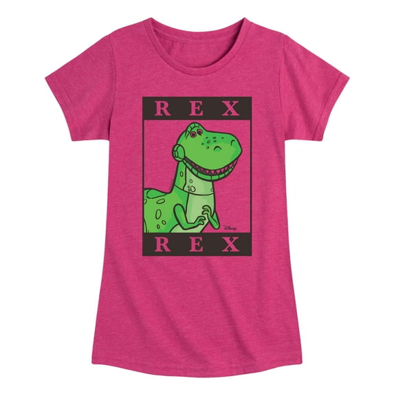 Toy Story 4 - Type Block Rex - Toddler & Youth Girls Short Sleeve Graphic T-Shirt