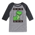 thumbnail image 1 of Toy Story 4 - Type Block Rex - Toddler & Youth Raglan Graphic T-Shirt, 1 of 4