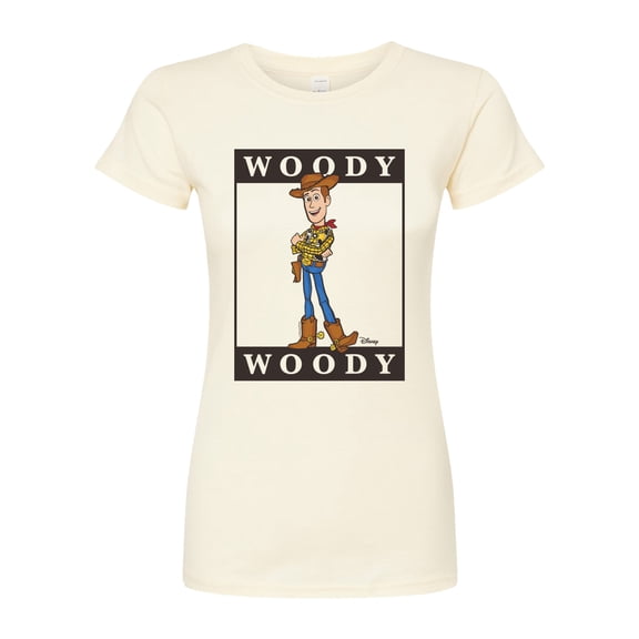 Toy Story 4 - Type Block Woody - Juniors Fitted Graphic T-Shirt