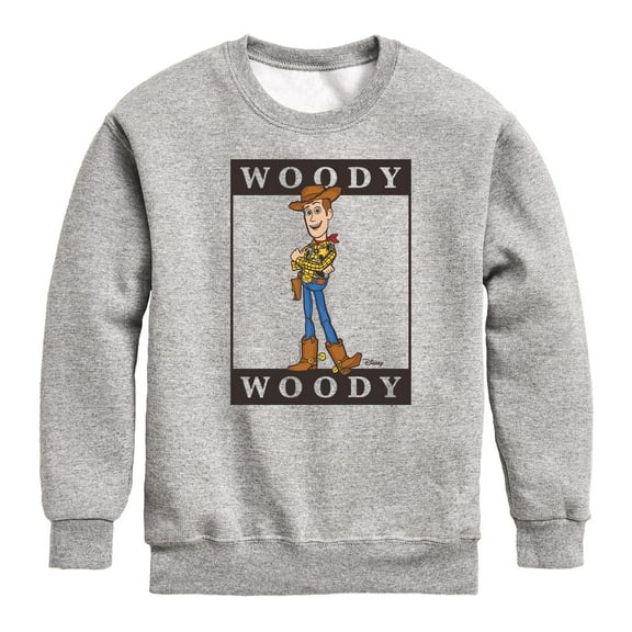 Toy Story 4 - Type Block Woody - Toddler & Youth Crewneck Fleece Sweatshirt