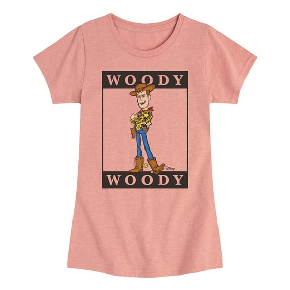 Toy Story 4 - Type Block Woody - Toddler & Youth Girls Short Sleeve Graphic T-Shirt