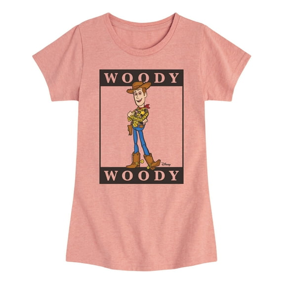 Toy Story 4 - Type Block Woody - Toddler & Youth Girls Short Sleeve Graphic T-Shirt