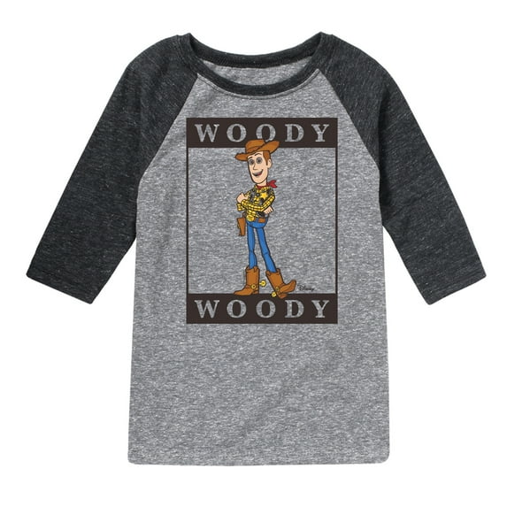 Toy Story 4 - Type Block Woody - Toddler & Youth Raglan Graphic T-Shirt