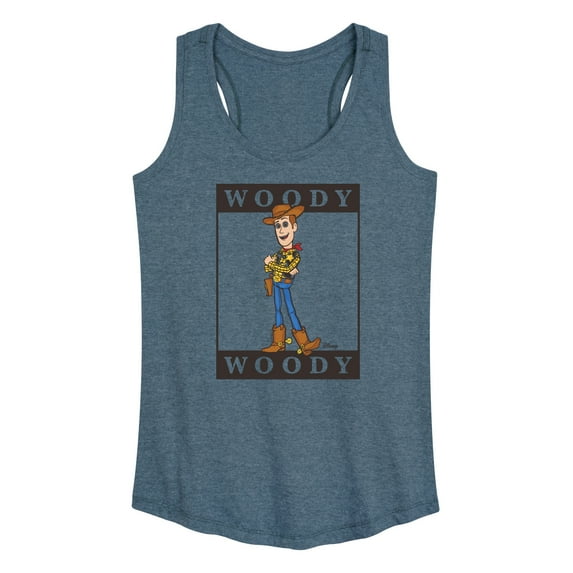 Toy Story 4 - Type Block Woody - Women's Racerback Tank Top
