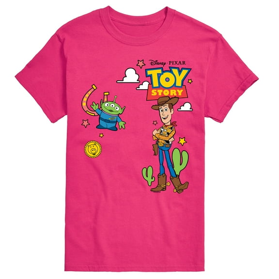 Toy Story 4 - Woody And Alien Western - Men's Short Sleeve Graphic T-Shirt