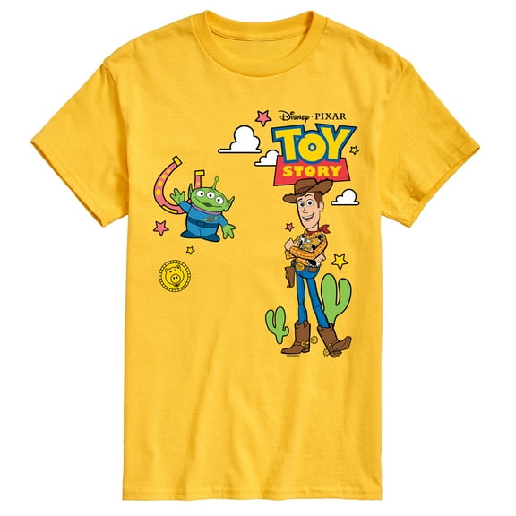 Toy Story 4 - Woody And Alien Western - Men's Short Sleeve Graphic T-Shirt