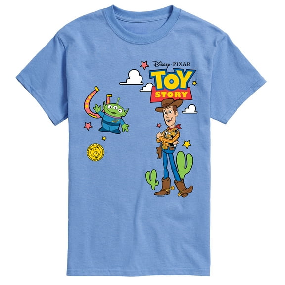 Toy Story 4 - Woody And Alien Western - Men's Short Sleeve Graphic T-Shirt