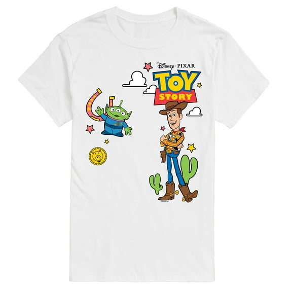 Toy Story 4 - Woody And Alien Western - Men's Short Sleeve Graphic T-Shirt