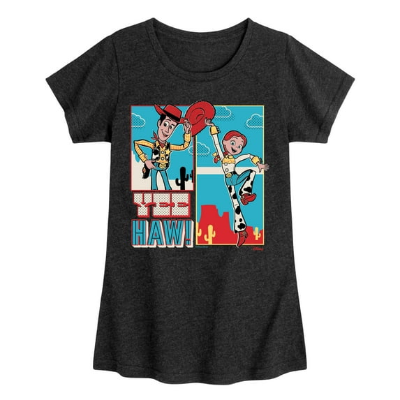 Toy Story 4 - Woody And Jessie - Toddler & Youth Girls Short Sleeve Graphic T-Shirt